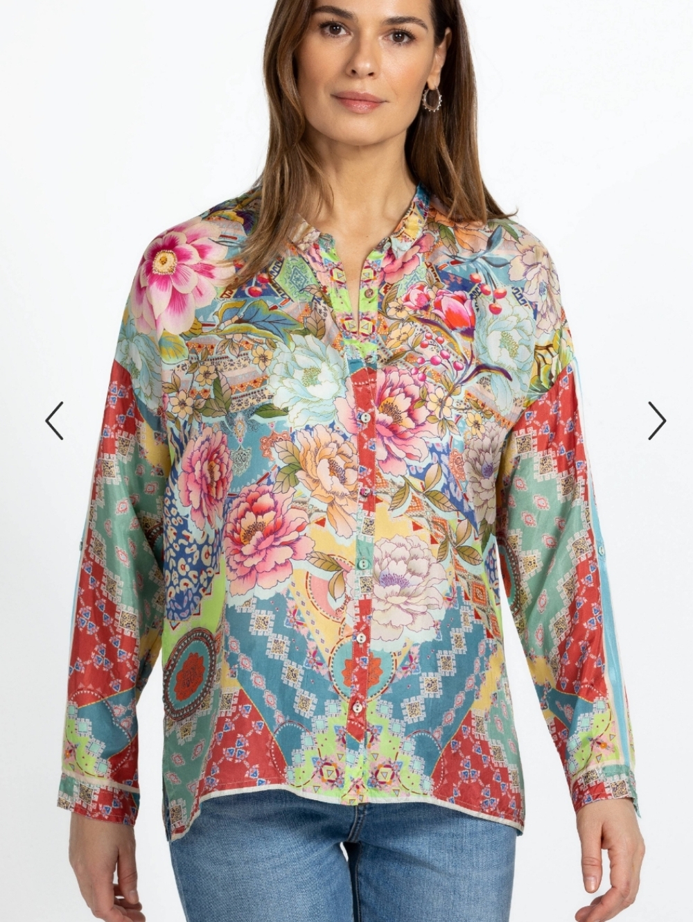 Johnny Was Prisma Seline Button Down Small - Picture 2 of 10